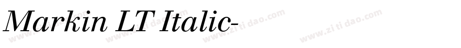 Markin LT Italic字体转换